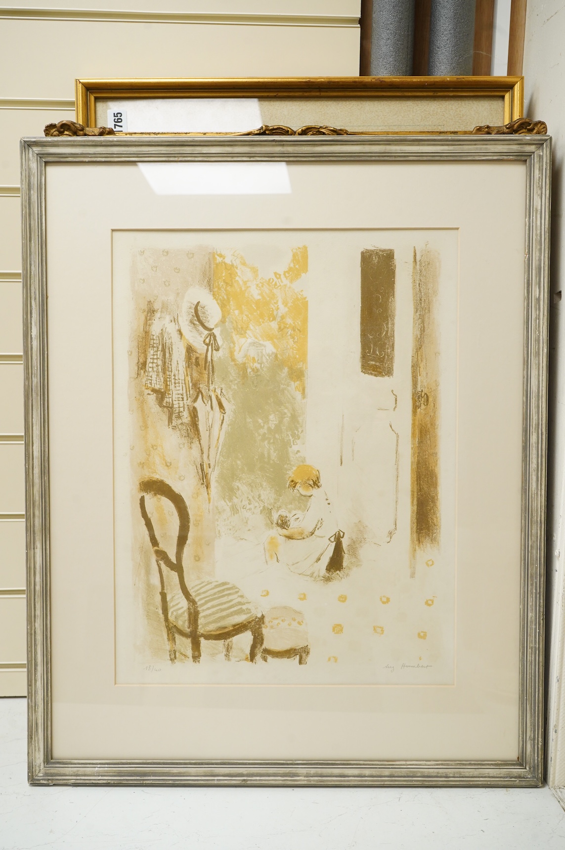 Suzanne Humbert (French, 20th C) Interior scenes, each signed in pencil and limited edition, two lithographs, 49 x 36cm